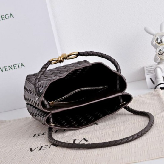 Replica Borsa a secchiello piccola Andiamo di Bottega Veneta Borgogna Imitazione Fake