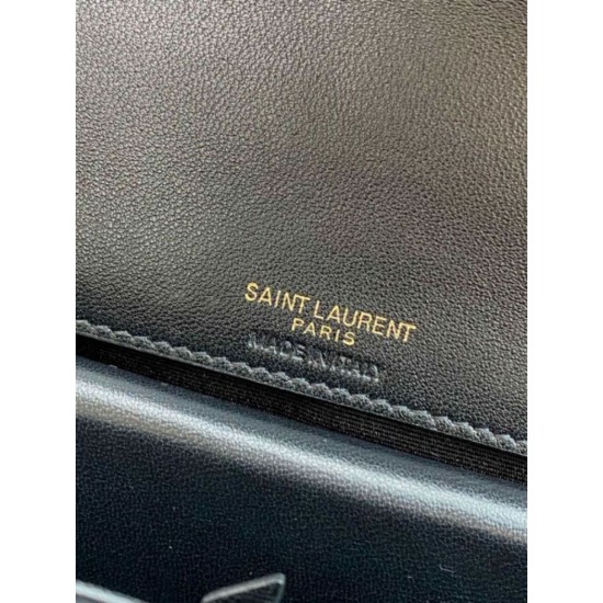 Replica Borsa piccola YSL Saint Laurent Loulou trapuntata nera Imitazione Fake