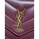 Replica Borsa piccola YSL Saint Laurent Loulou trapuntata Borgogna Imitazione Fake