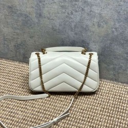 Replica Borsa piccola YSL Saint Laurent Loulou trapuntata nera Imitazione Fake