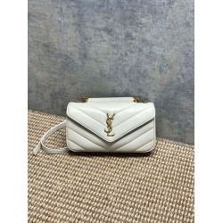Replica Borsa piccola YSL Saint Laurent Loulou trapuntata nera Imitazione Fake