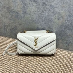 Replica Borsa piccola YSL Saint Laurent Loulou trapuntata nera Imitazione Fake