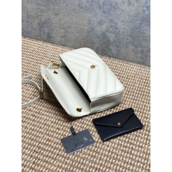 Replica Borsa piccola YSL Saint Laurent Loulou trapuntata nera Imitazione Fake