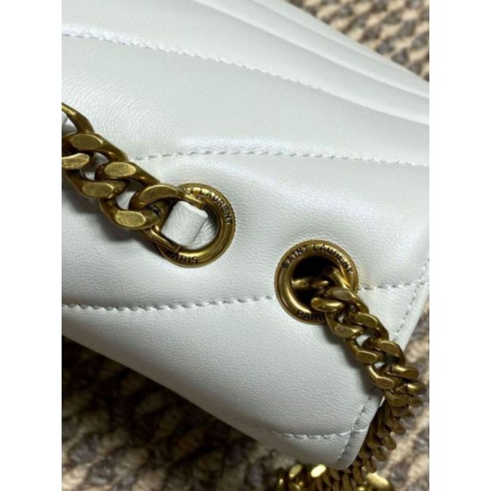 Replica Borsa piccola YSL Saint Laurent Loulou trapuntata nera Imitazione Fake