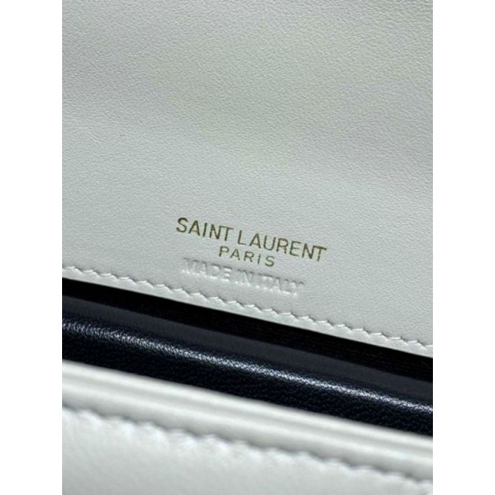 Replica Borsa piccola YSL Saint Laurent Loulou trapuntata nera Imitazione Fake