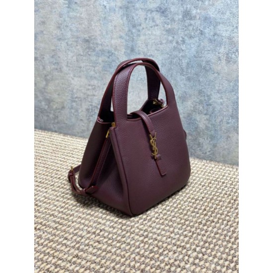 Replica Borsa tote YSL Saint Laurent Le 5 à 7 Bea Baby Bordeaux Imitazione Fake