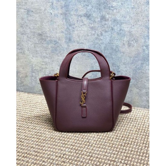 Replica Borsa tote YSL Saint Laurent Le 5 à 7 Bea Baby Bordeaux Imitazione Fake