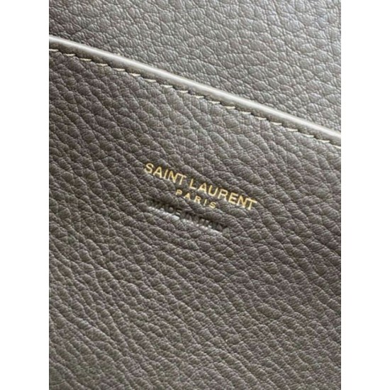Replica Borsa tote YSL Saint Laurent Le 5 à 7 Bea Baby Verde Scuro Imitazione Fake