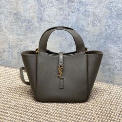 Replica Borsa tote YSL Saint Laurent Le 5 à 7 Bea Baby Verde Scuro Imitazione Fake