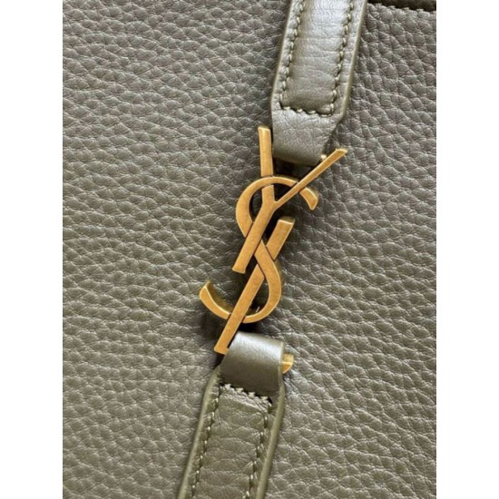 Replica Borsa tote YSL Saint Laurent Le 5 à 7 Bea Baby Verde Scuro Imitazione Fake