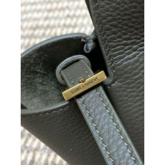 Replica Borsa tote YSL Saint Laurent Le 5 à 7 Bea Baby Verde Scuro Imitazione Fake