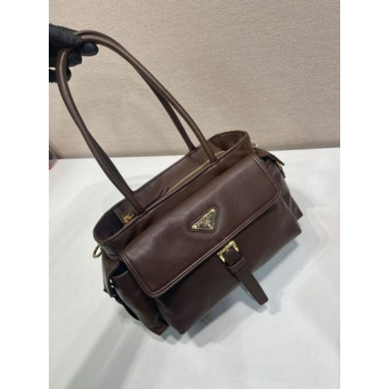 Replica Borsa tote media Prada Explore nappa 1BG596 bordeaux Imitazione Fake