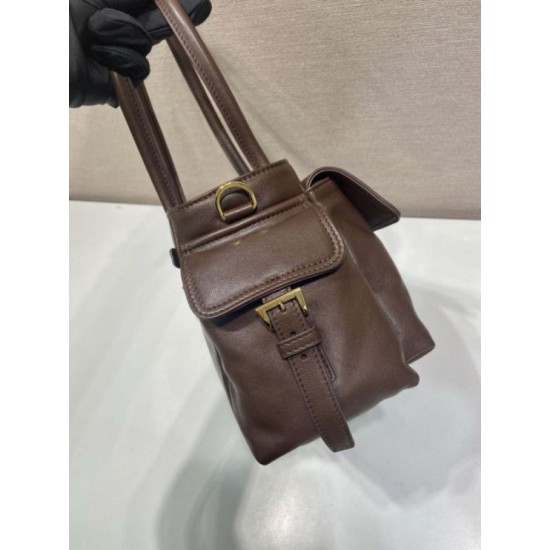 Replica Borsa tote media Prada Explore nappa 1BG596 bordeaux Imitazione Fake