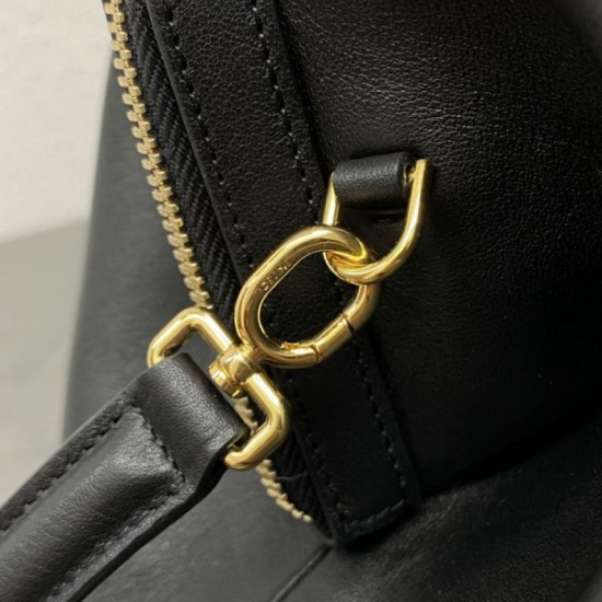 Replica Pochette Celine Doctor morbida pelle di vitello Nera Imitazione Fake