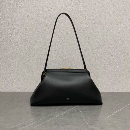 Replica Pochette Celine Doctor morbida pelle di vitello Nera Imitazione Fake