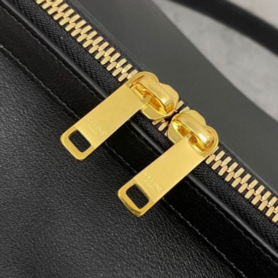 Replica Pochette Celine Doctor morbida pelle di vitello Nera Imitazione Fake
