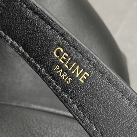 Replica Pochette Celine Doctor morbida pelle di vitello Nera Imitazione Fake