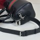 Replica Borsa da viaggio piccola Gucci Web Trademark 866980 nera Imitazione Fake