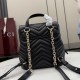 Replica Zaino Gucci Mini GG Marmont matelassé a chevron Nero Imitazione Fake