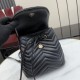 Replica Zaino Gucci Mini GG Marmont matelassé a chevron Nero Imitazione Fake