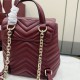 Replica Zaino Gucci Mini GG Marmont matelassé a chevron Borgogna Imitazione Fake