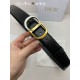 Replica Cintura reversibile Dior 30 Montaigne con fibbia a CD con logo Nero oro Imitazione Fake