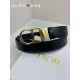 Replica Cintura reversibile Dior 30 Montaigne con fibbia a CD con logo 35MM Nero Imitazione Fake