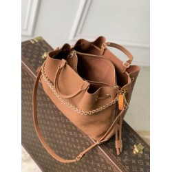 Replica Borsa tote Louis Vuitton Bella Mahina M27443 Marrone Imitazione Fake