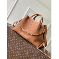 Replica Borsa tote Louis Vuitton Bella Mahina M27443 Marrone Imitazione Fake