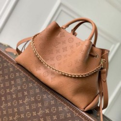 Replica Borsa tote Louis Vuitton Bella Mahina M27443 Marrone Imitazione Fake