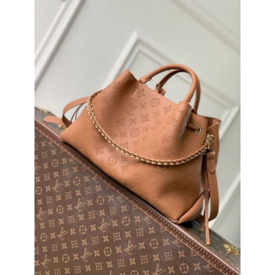 Replica Borsa tote Louis Vuitton Bella Mahina M27443 Marrone Imitazione Fake