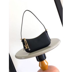 Replica Borsa Louis Vuitton Pochette LV Bloom M25525 Nera Imitazione Fake