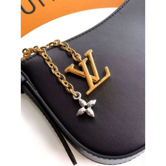 Replica Borsa Louis Vuitton Pochette LV Bloom M25525 Nera Imitazione Fake