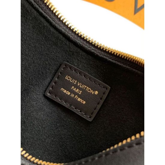 Replica Borsa Louis Vuitton Pochette LV Bloom M25525 Nera Imitazione Fake