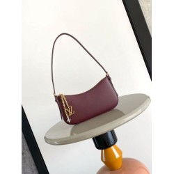 Replica Borsa Louis Vuitton Pochette LV Bloom M25650 Borgogna Imitazione Fake
