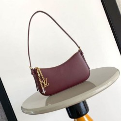 Replica Borsa Louis Vuitton Pochette LV Bloom M25650 Borgogna Imitazione Fake