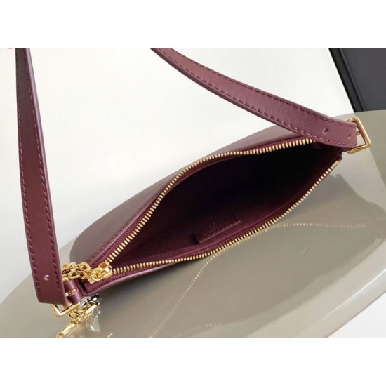 Replica Borsa Louis Vuitton Pochette LV Bloom M25650 Borgogna Falsa Online Replica Borsa Louis Vuitton Pochette LV Bloom M25650 Borgogna Imitazione Fake