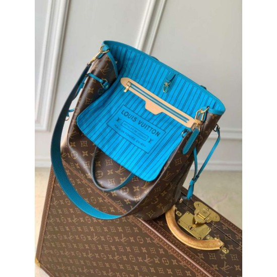 Replica Borsa a tracolla LV Monogram Inside Out Neverfull MM M13753 Blu Falsa Online Replica Borsa a tracolla LV Monogram Inside Out Neverfull MM M13753 Blu Imitazione Fake