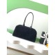 Replica di alta qualità Borsa Chanel 26S Maxi Bowling AS6211 scamosciata di vitello blu scuro Imitazione