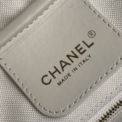 Replica di alta qualità Borsa Chanel 26S Maxi Bowling AS6211 scamosciata di vitello beige scuro Imitazione