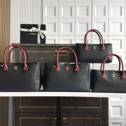 Replica di alta qualità Borsa tote Chanel Cerf Executive piccola/grande nera Imitazione
