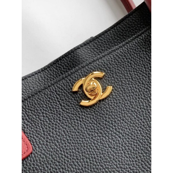 Replica di alta qualità Borsa tote Chanel Cerf Executive piccola/grande nera Imitazione