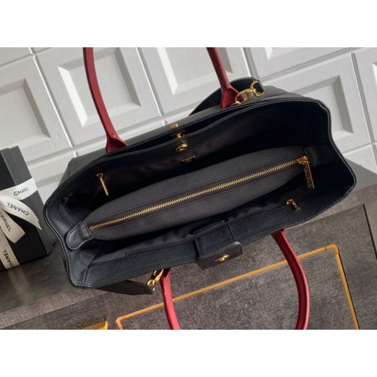 Replica di alta qualità Borsa tote Chanel Cerf Executive piccola/grande nera Imitazione