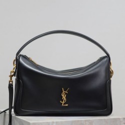 Replica di alta qualità Borsa a mano morbida YSL Saint Laurent Camera nera Imitazione