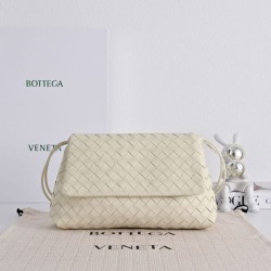 Replica di alta qualità Borsa a tracolla Bottega Veneta Giorno Intrecciato Bianco Imitazione