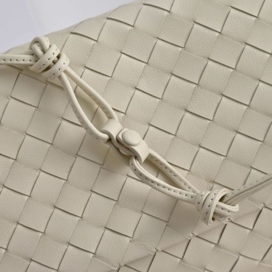 Replica di alta qualità Borsa a tracolla Bottega Veneta Giorno Intrecciato Bianco Imitazione