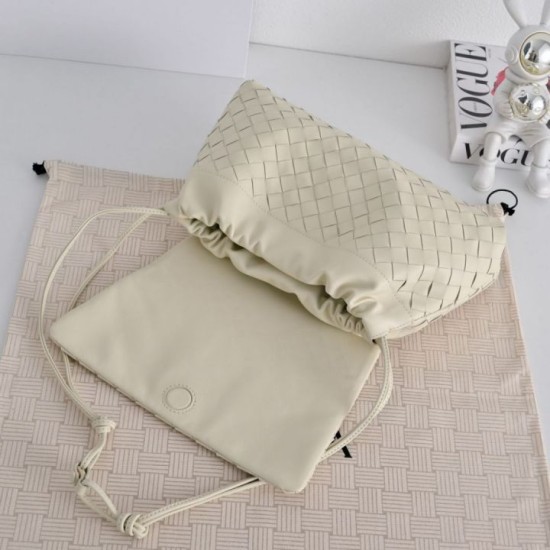 Replica di alta qualità Borsa a tracolla Bottega Veneta Giorno Intrecciato Bianco Imitazione