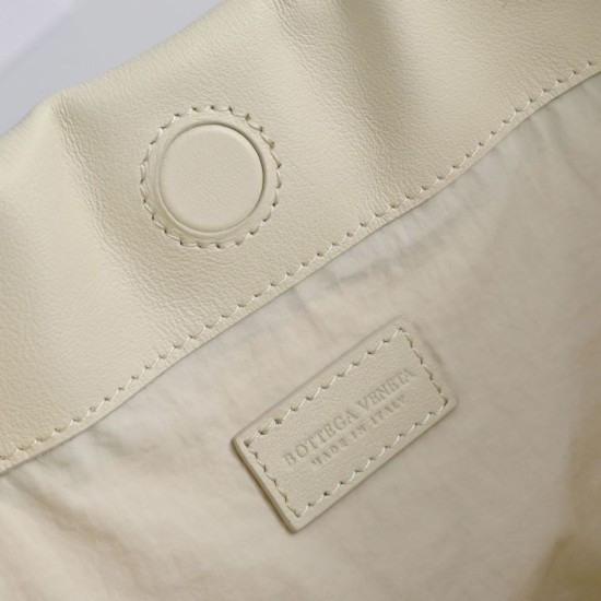 Replica di alta qualità Borsa a tracolla Bottega Veneta Giorno Intrecciato Bianco Imitazione