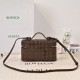 Replica di alta qualità Borse Beauty case Bottega Veneta trucco scamosciata caffè Imitazione