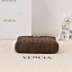 Replica di alta qualità Borse Beauty case Bottega Veneta trucco scamosciata caffè Imitazione